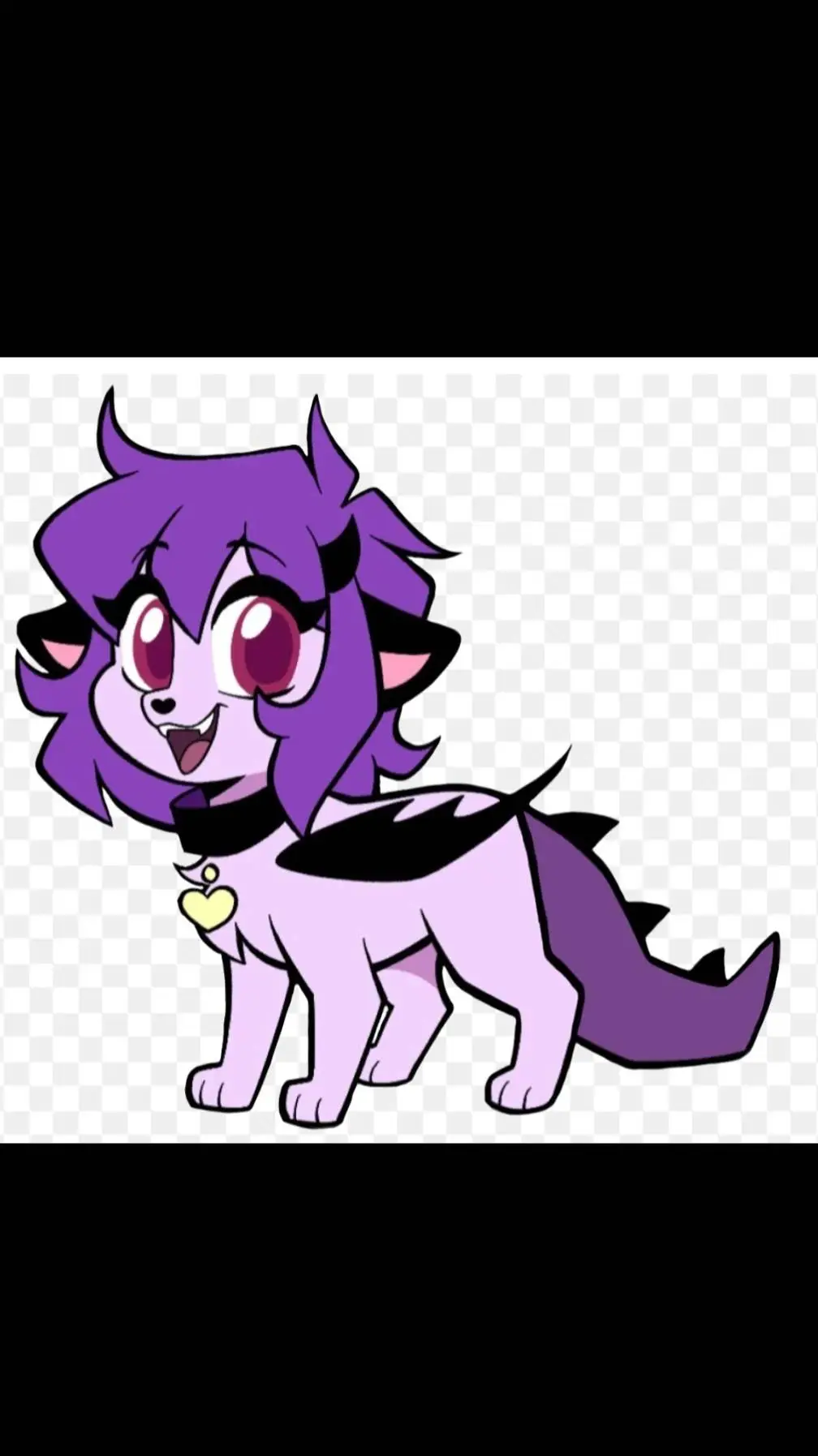 ai character: kira💜😈🐶💛 background