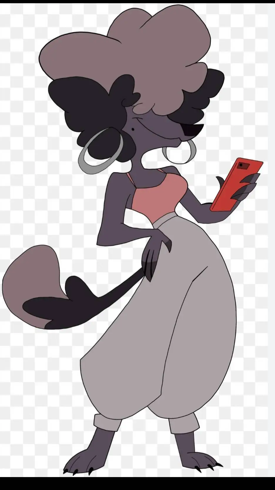 ai character: gigi🩶🩷🐶 background