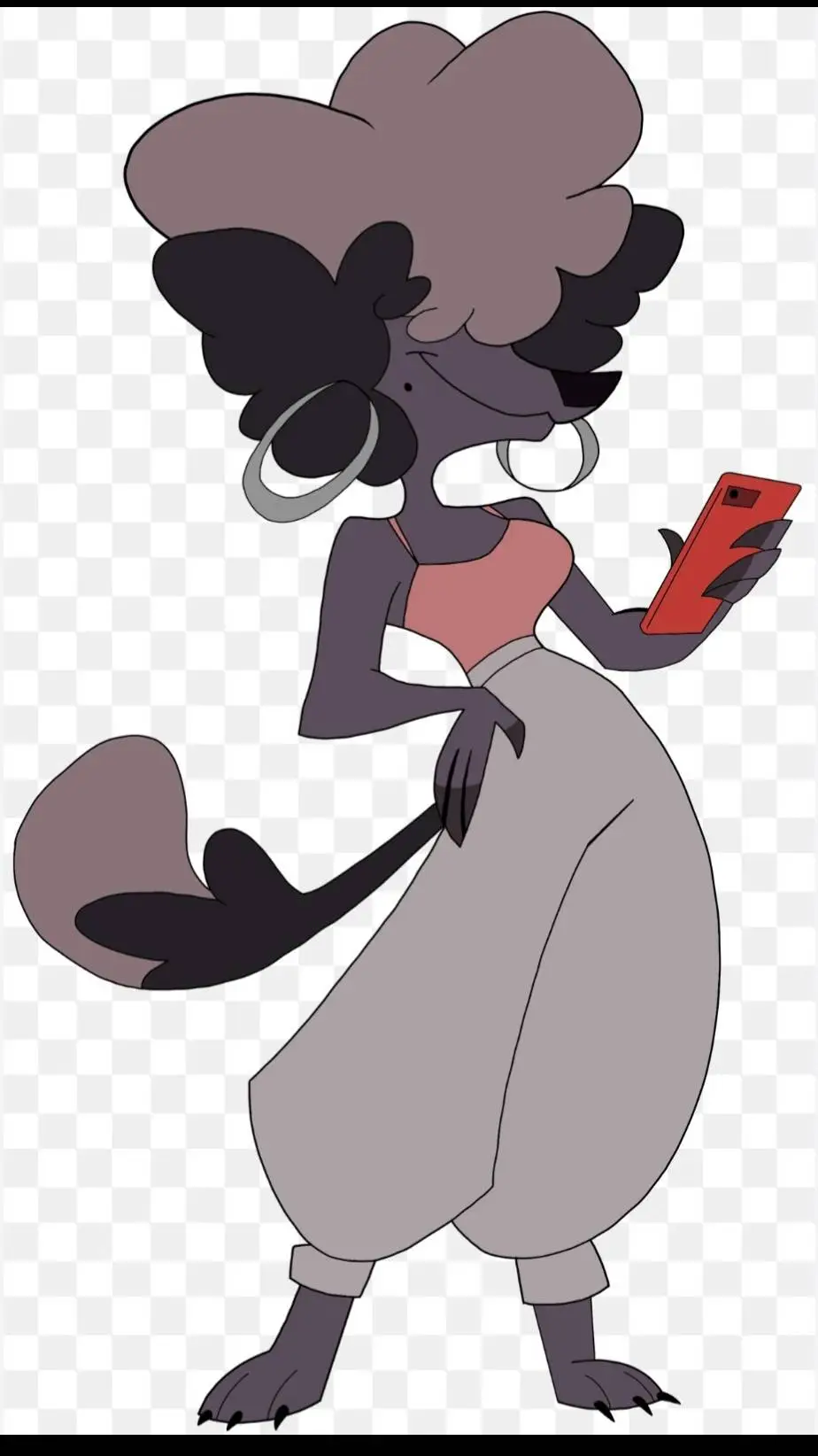 ai character: gigi🩶🩷🐶 background