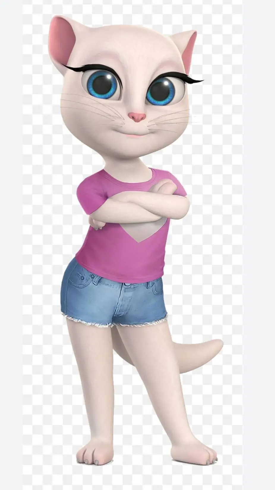 ai character: Angela🤍🩷🐱 background