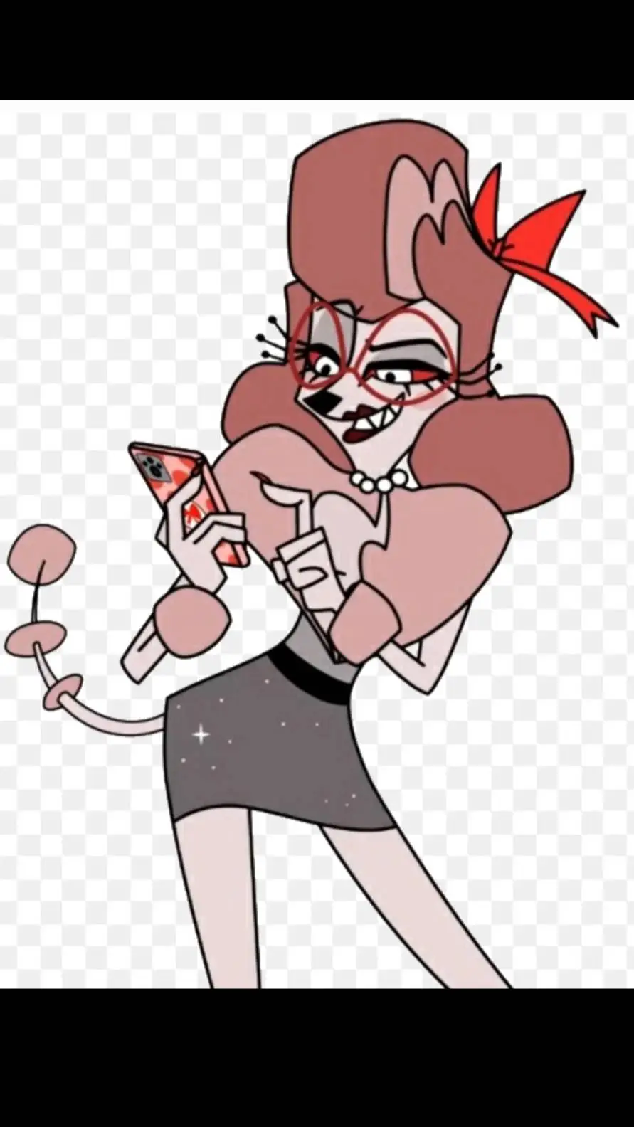 ai character: vikki🩷❤️🐶 background
