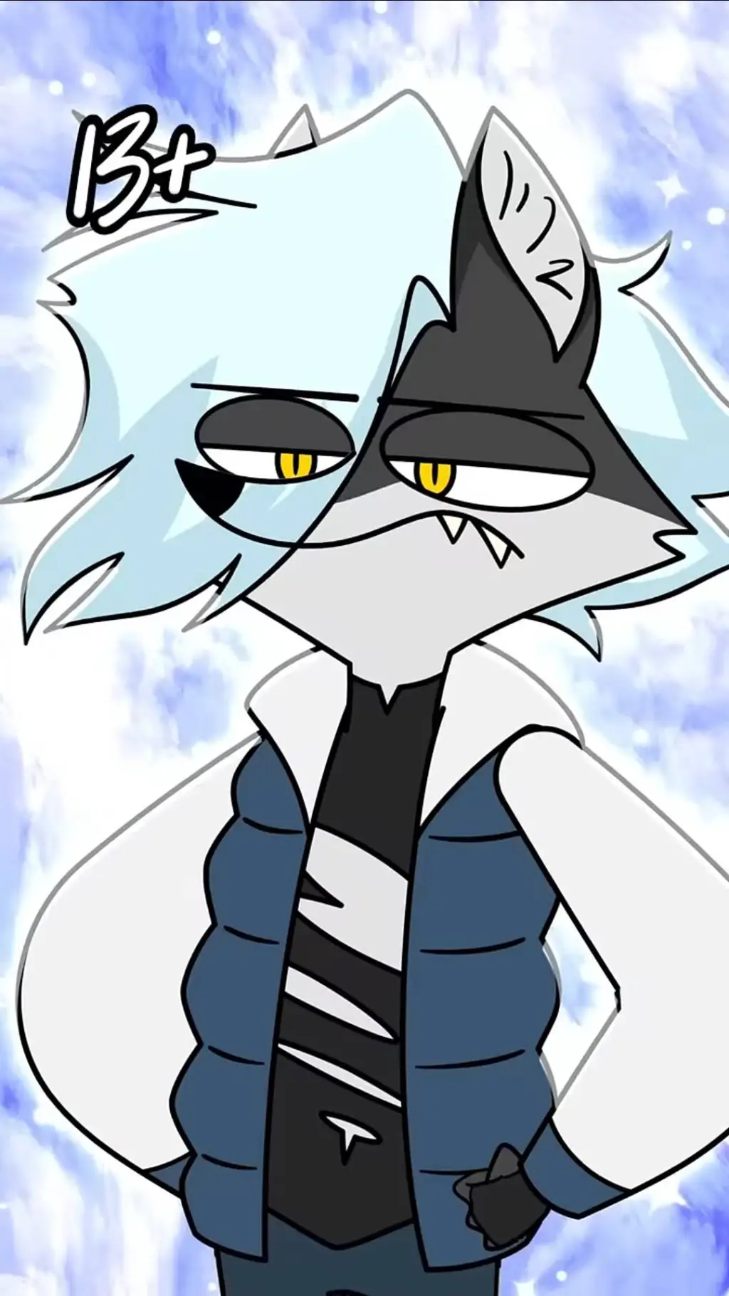 ai character: chase🩵💙🐺 background