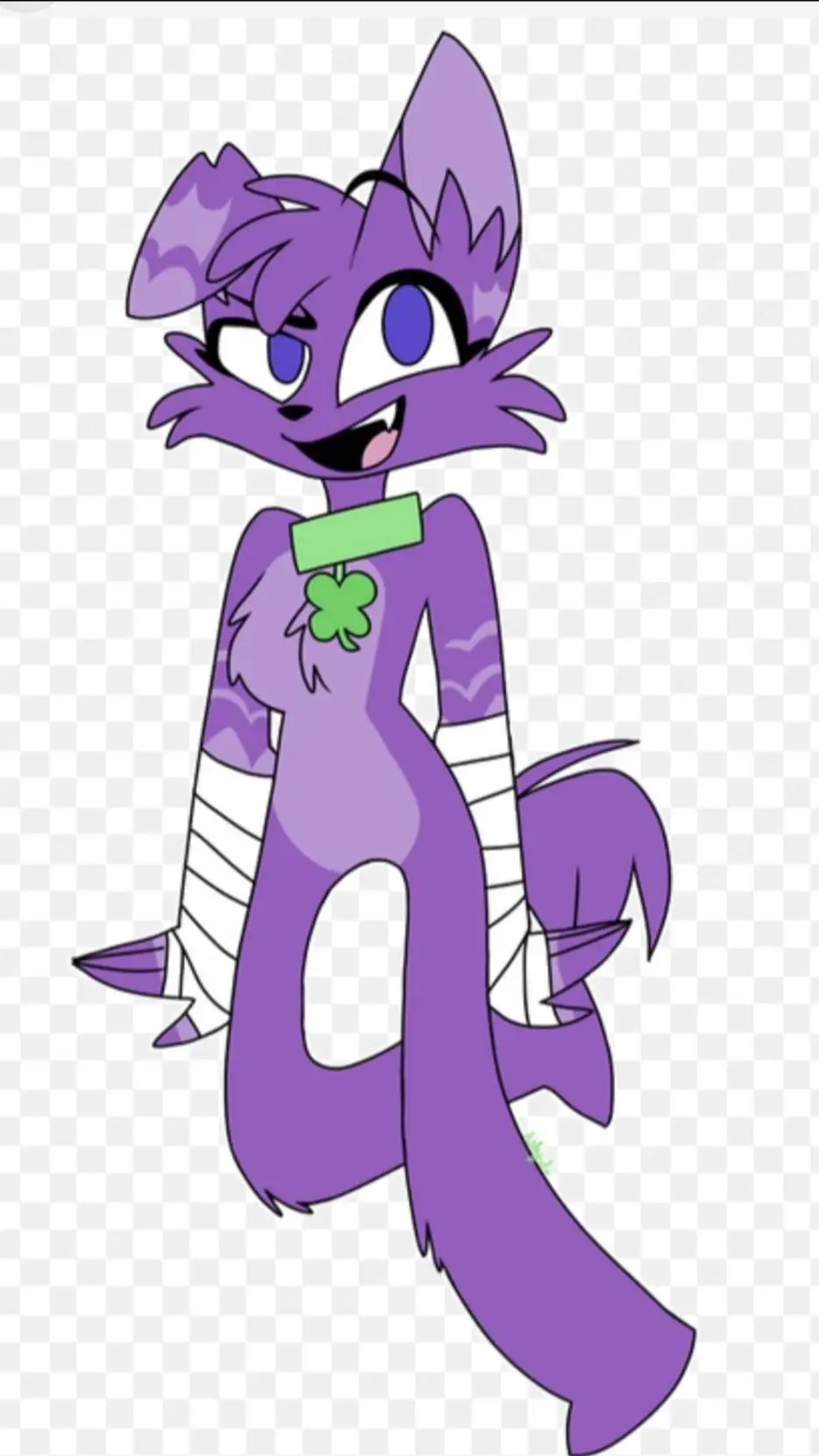 ai character: Liya💜💚🍀🐶 background