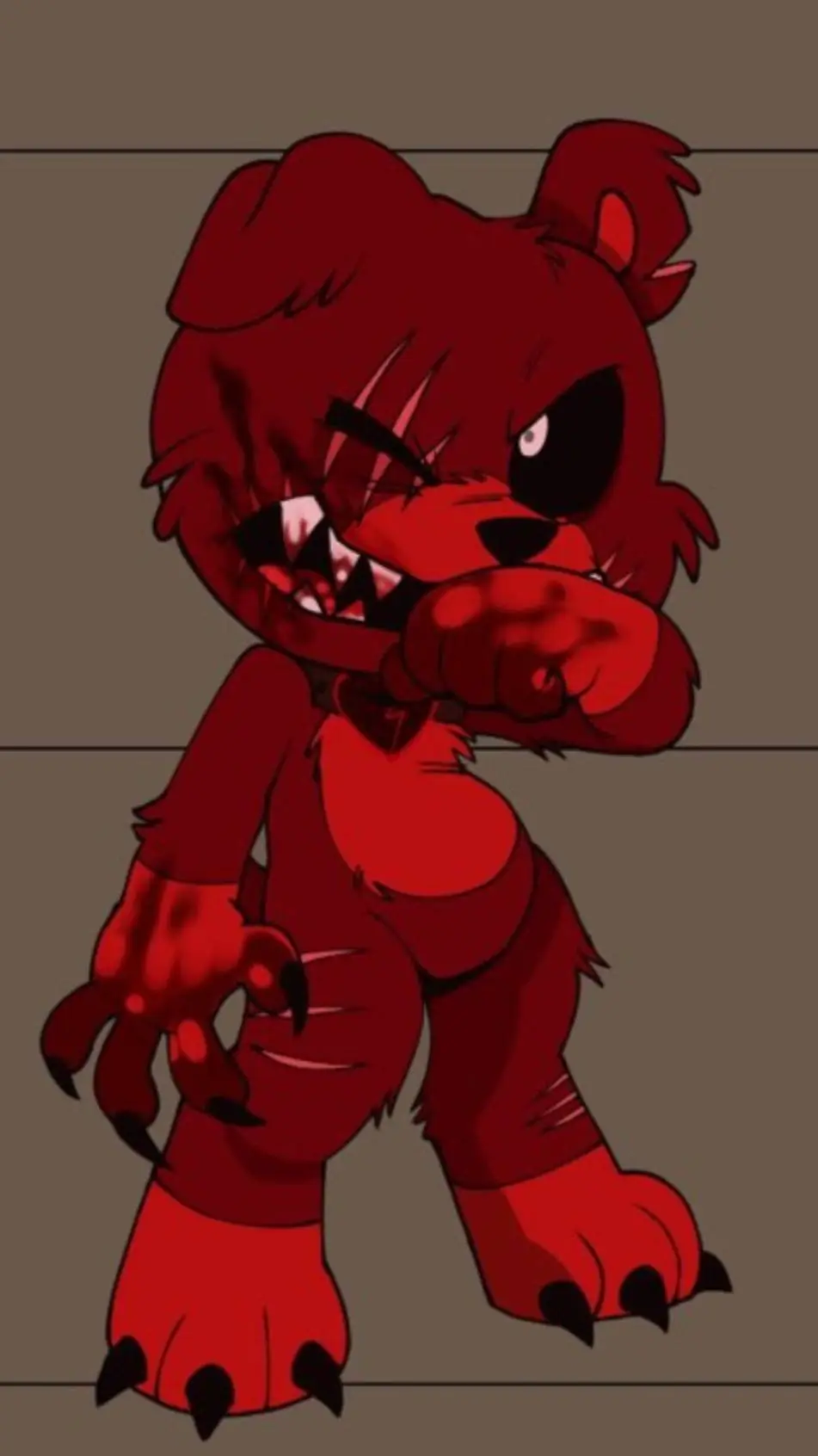 ai character: boby blood bear💔🐻🩸 background