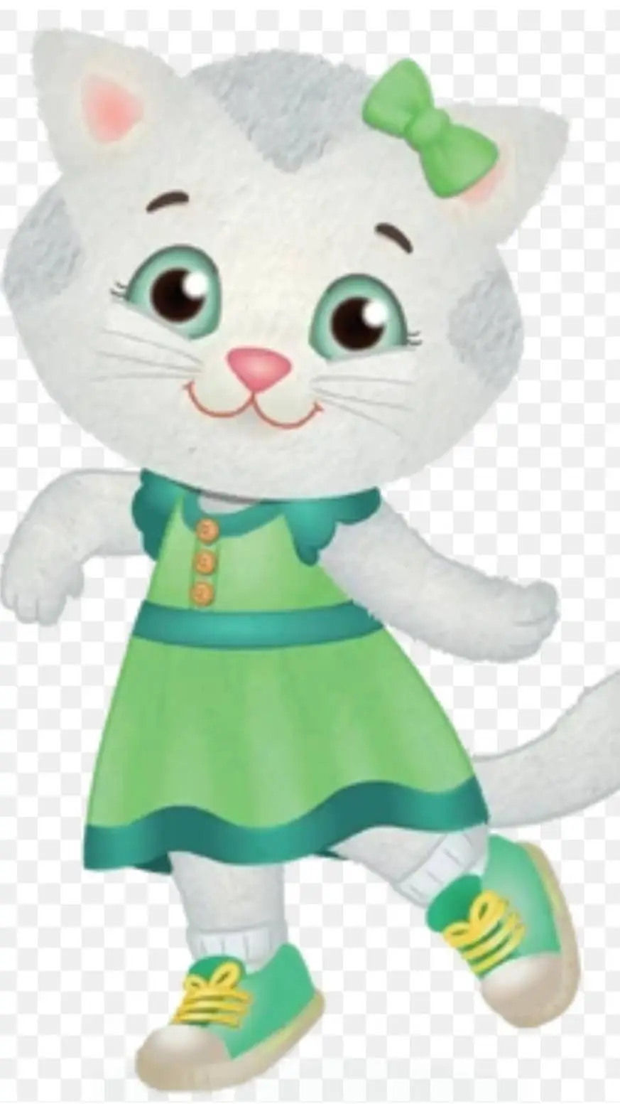 ai character: Katrina🤍💚🐱 background