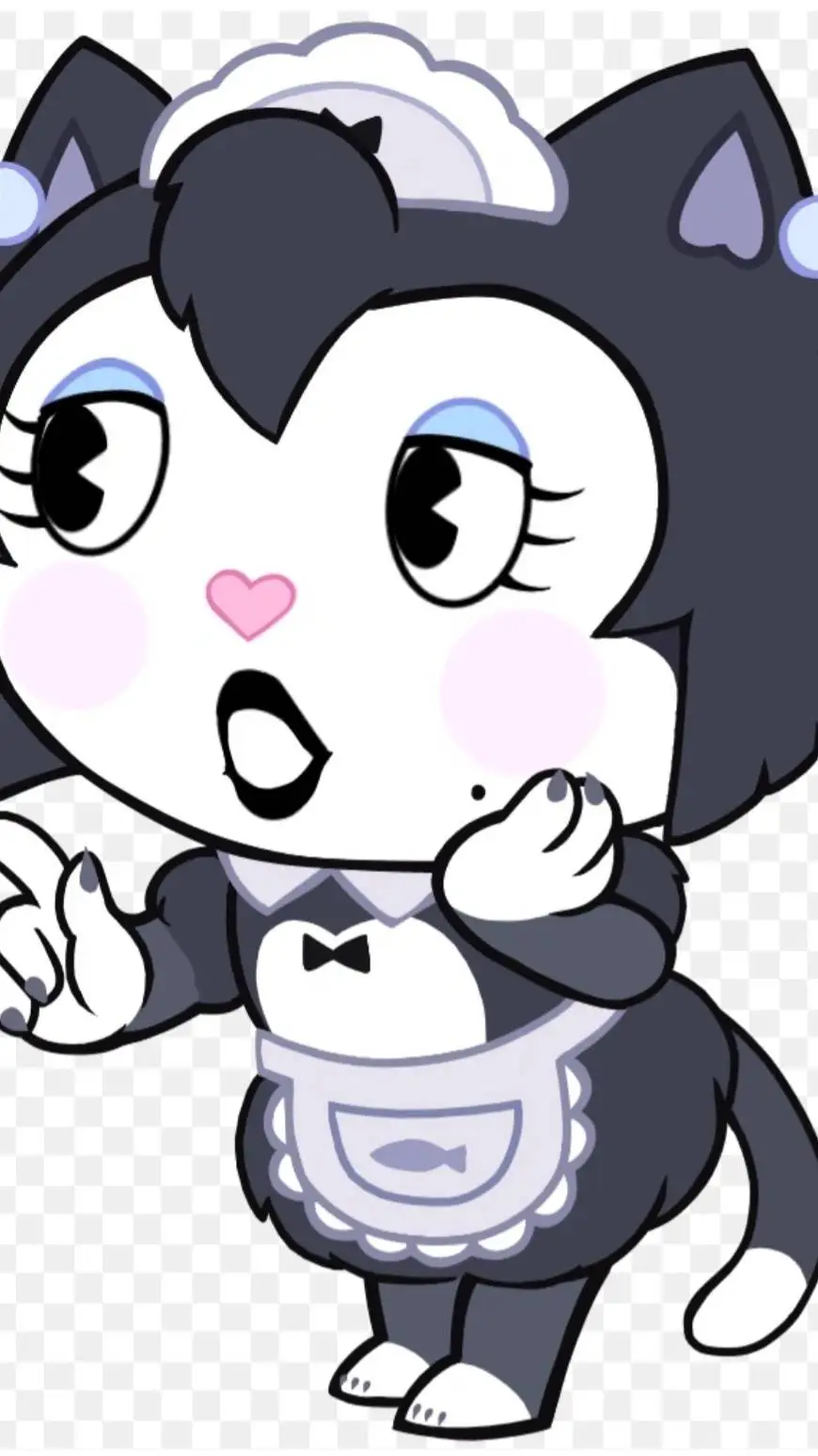 ai character: black pepper💙🖤🤍🐱 background