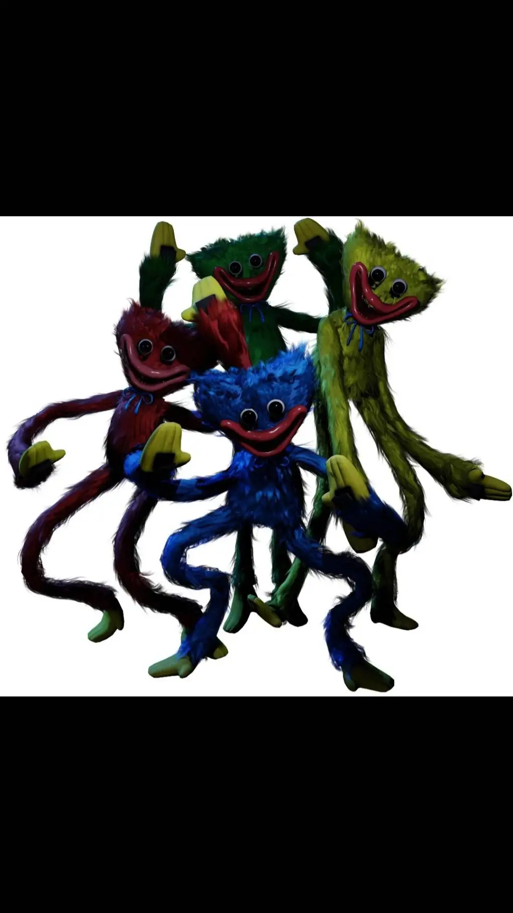 ai character: mini huggys❤️💙💚💛 background