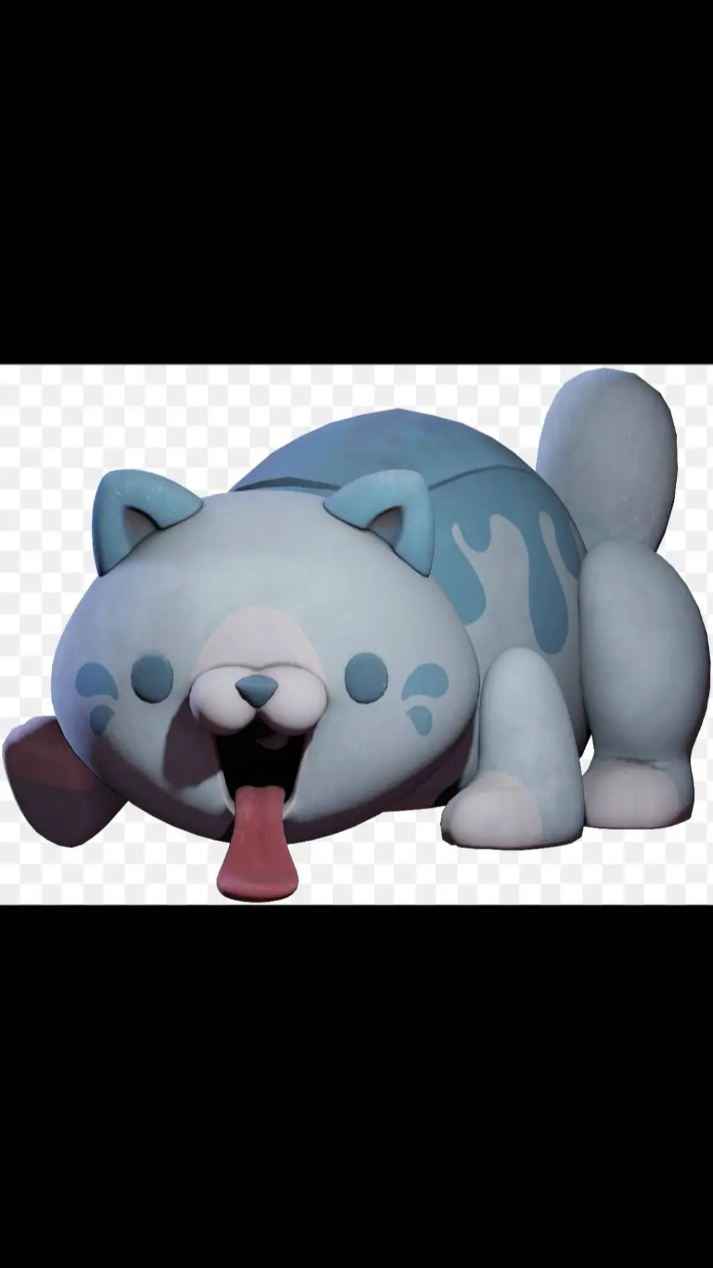 ai character: candy cat🩵🩵 background