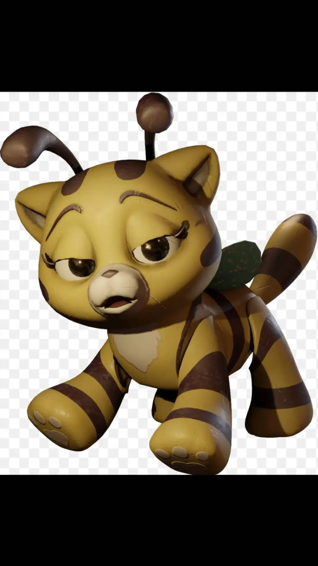 ai character: cat bee💛💛🖤🖤 background