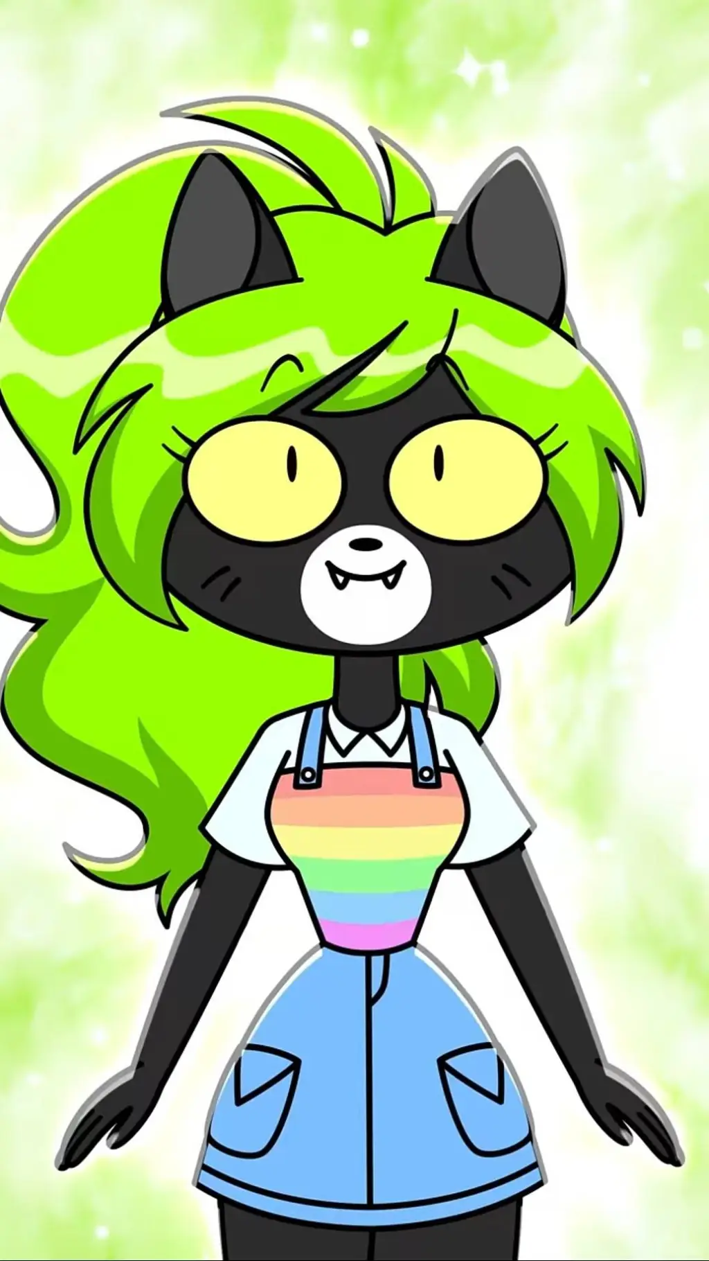 ai character: flo💚💚🐱🐱 background