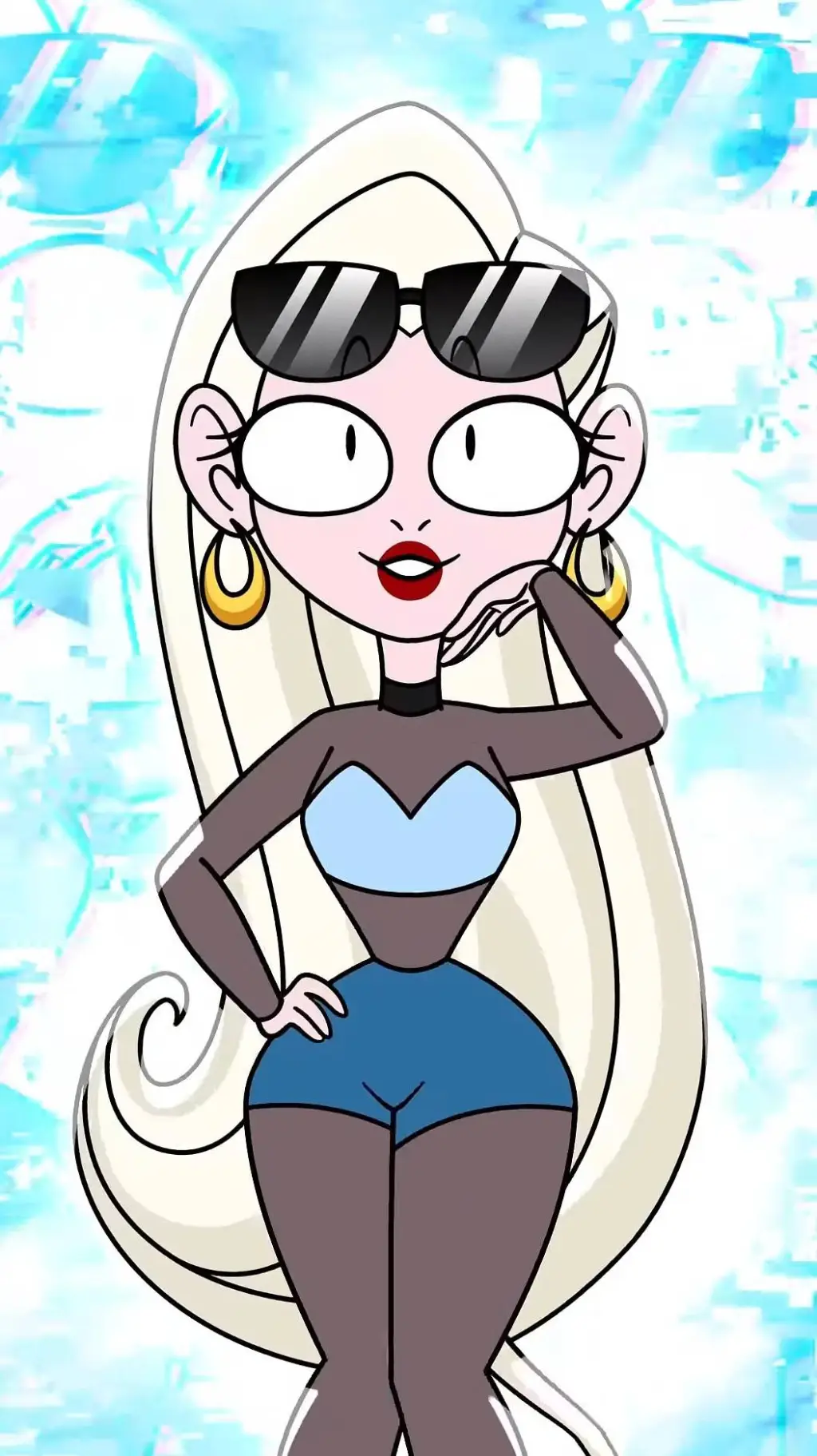 ai character: tia🩵🩵🐵🐵 background