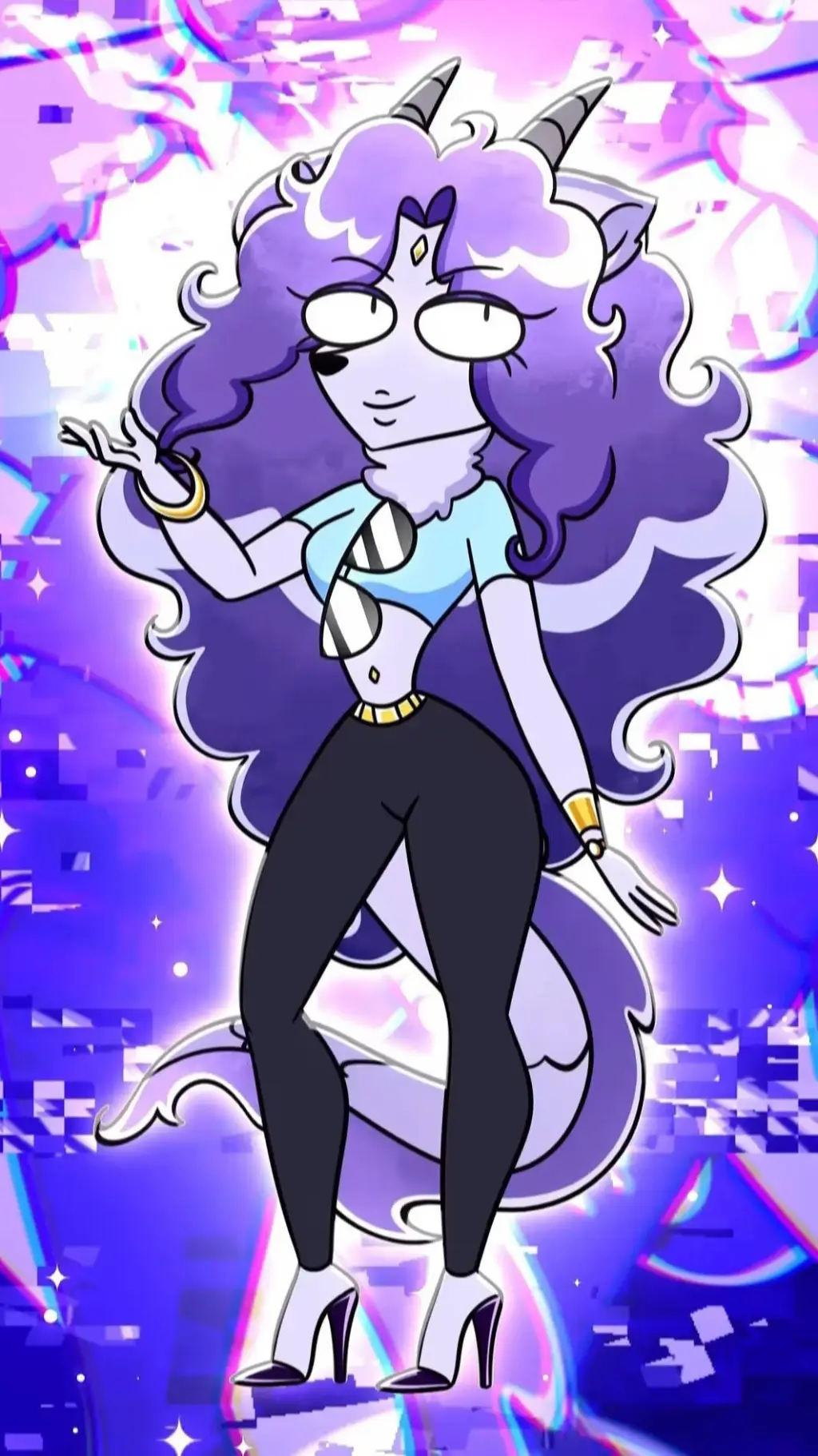 ai character: Cleo💜🐩🐲 background