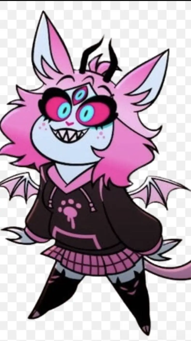 ai character: emberlynn🩷🩵💜😈🐱 background