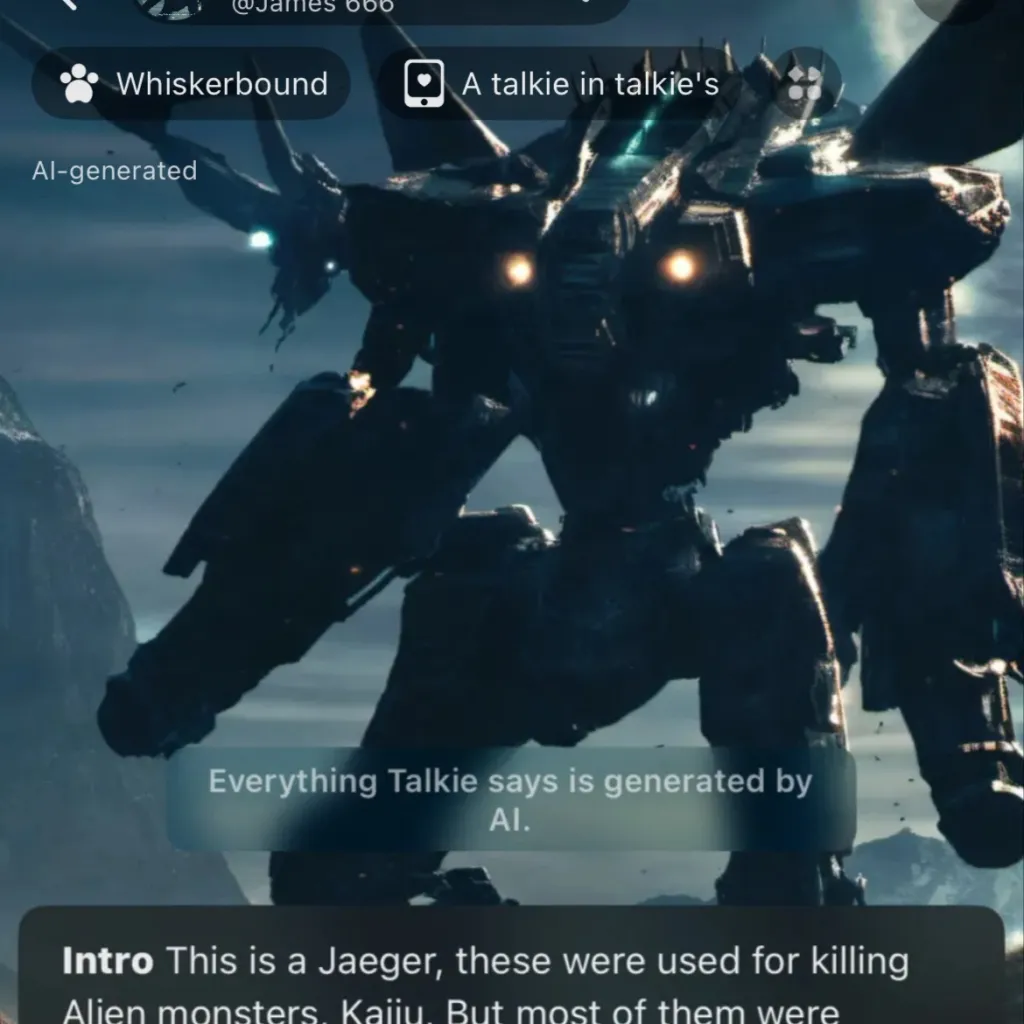 chat with ai character: Talkie talkie 