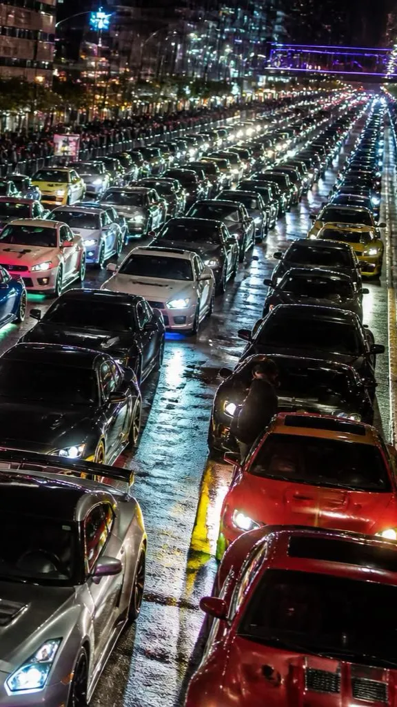 ai character: The big car meet background