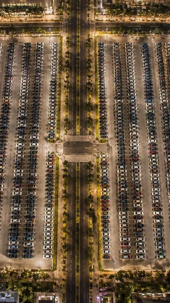 ai character: Big car meetup background