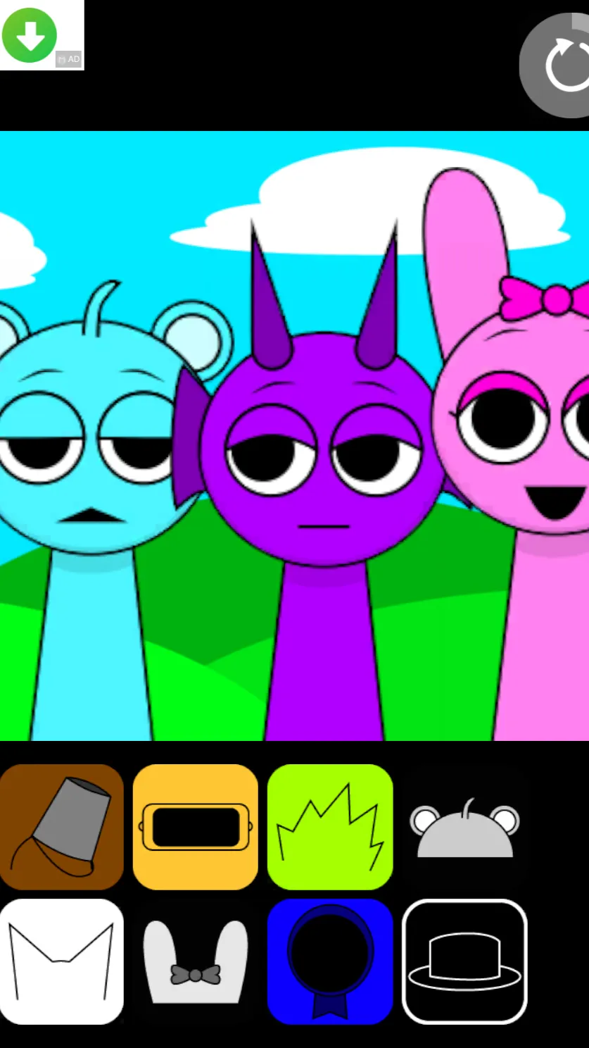 ai character: Sprunki x doors background