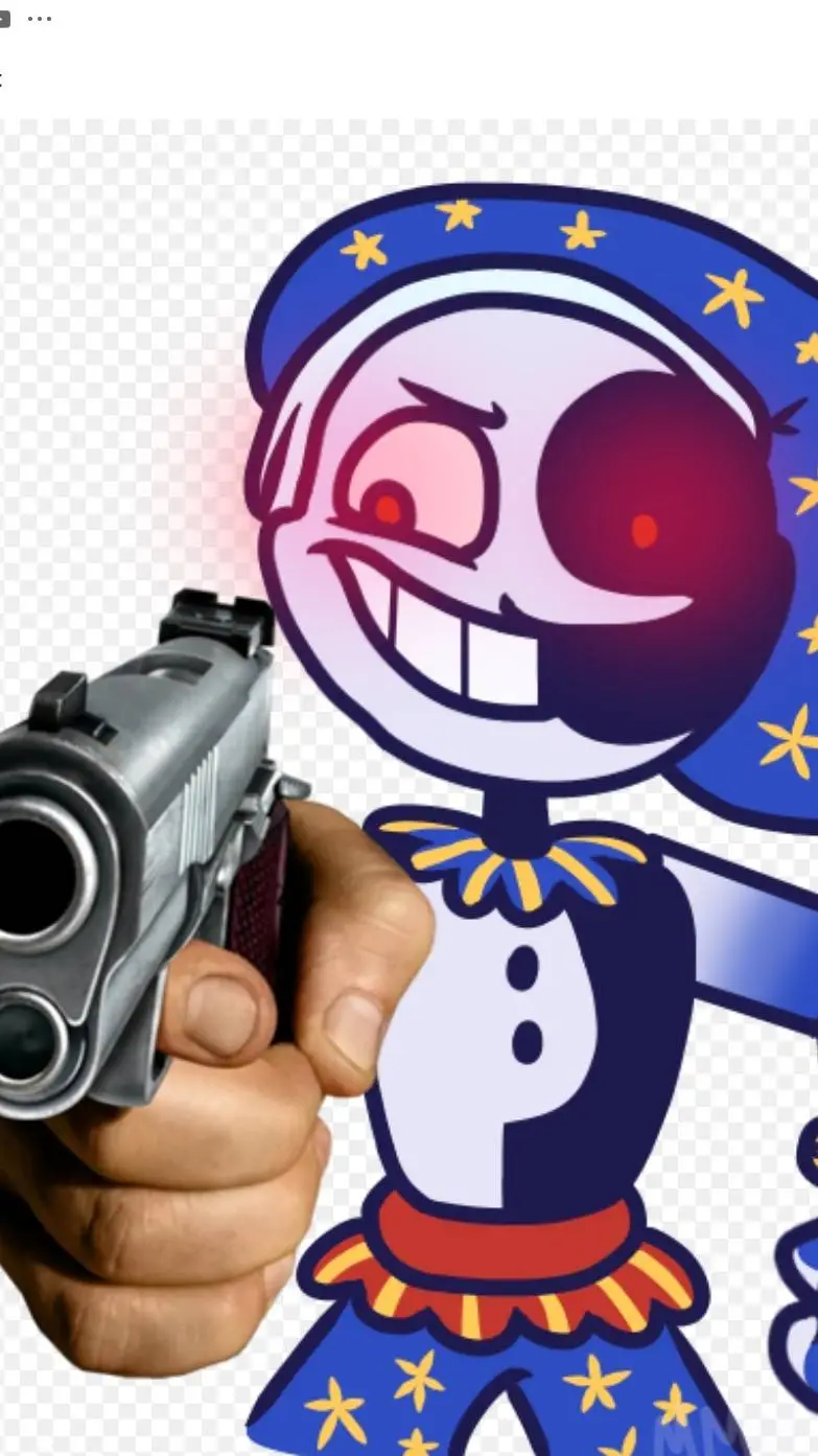 ai character: moon with gun background