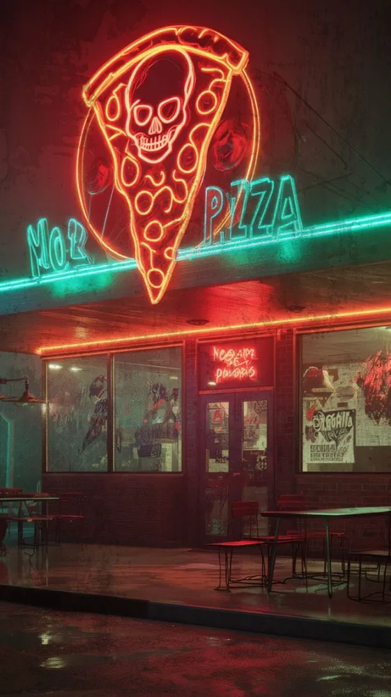 ai character: Talkie pizzeria ￼ background