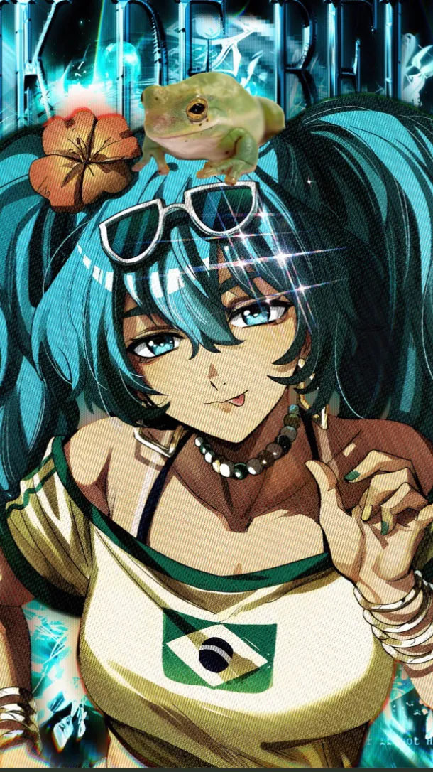 ai character: Brazilian Miku background