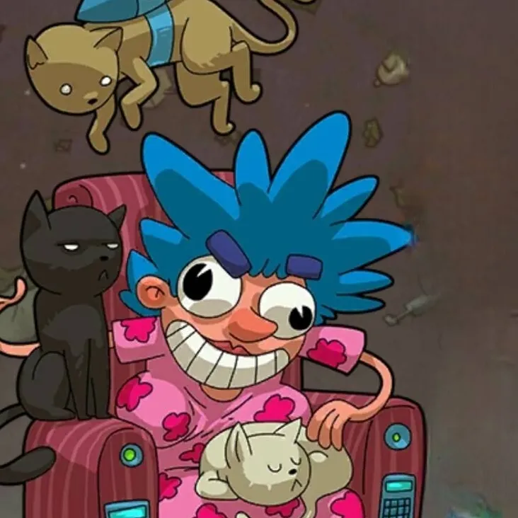 chat with ai character: Crazy Cat Lady