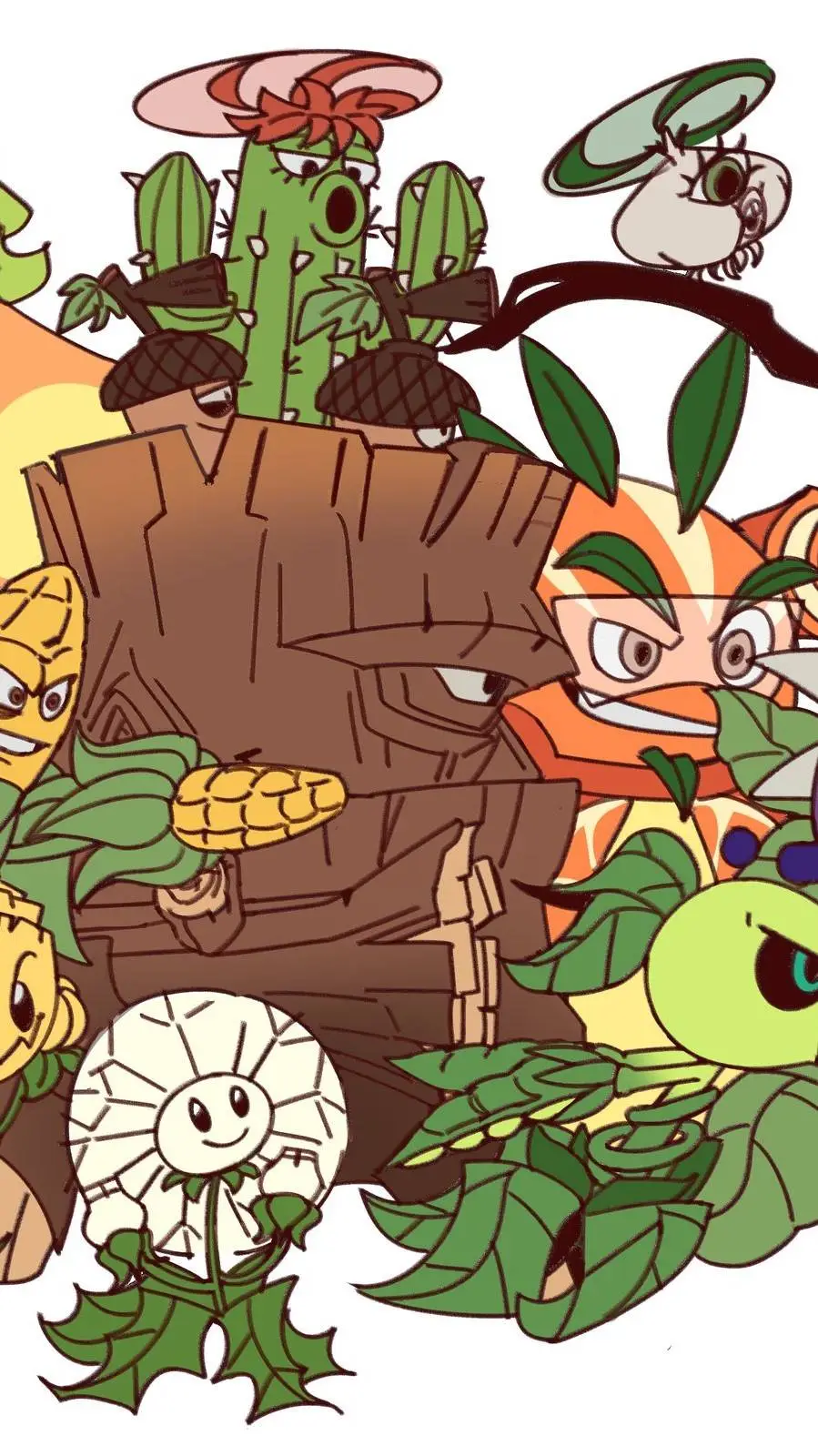 ai character: BFN Pvz Plants  background