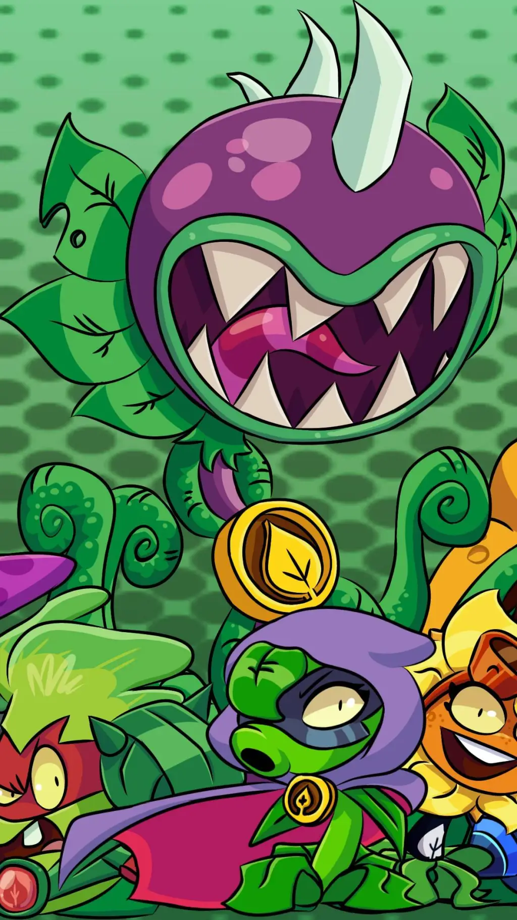ai character: Pvz Heroes Plants background
