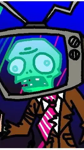 ai character: PVZ TV head  background