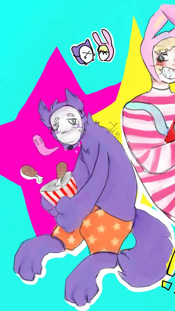 ai character: 🍗🍖🦴K3DAM0N0>:3🍗🍖🦴 background