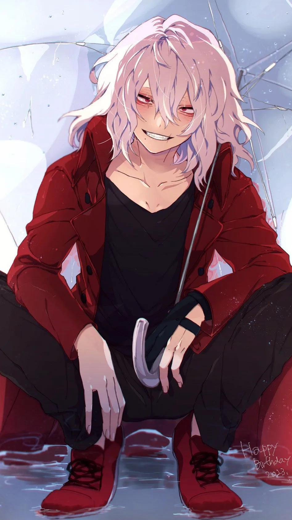 ai character: Happy b-day shiggy background