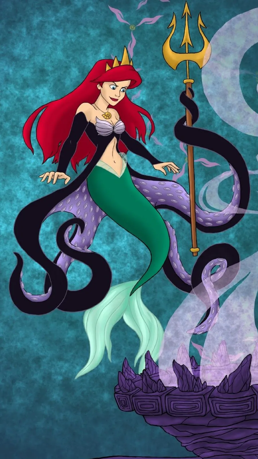 ai character: Queen Ariel  background