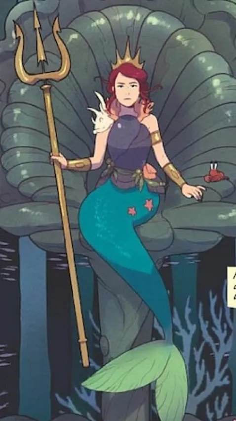 ai character: Queen Ariel  background