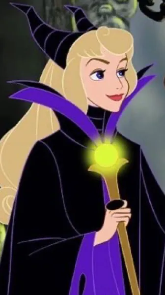 ai character: Aurora Maleficent  background