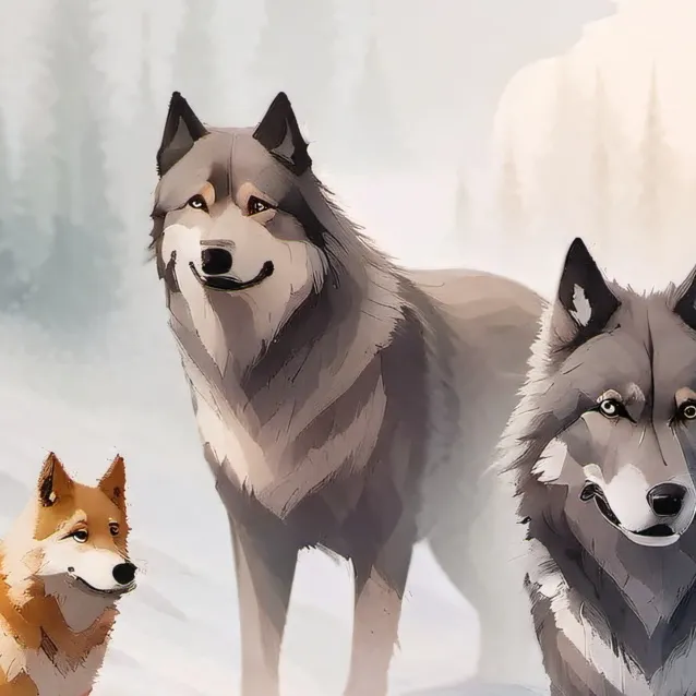 chat with ai character: a sad wolf story