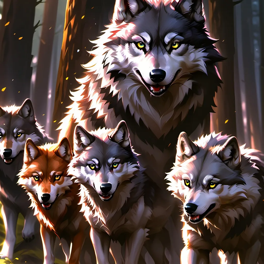 chat with ai character: A wolf mom