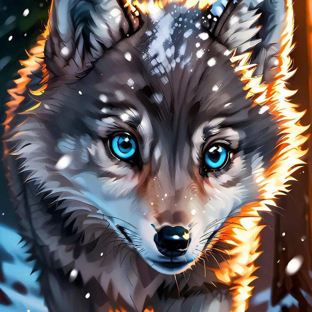 chat with ai character: Wolf pup