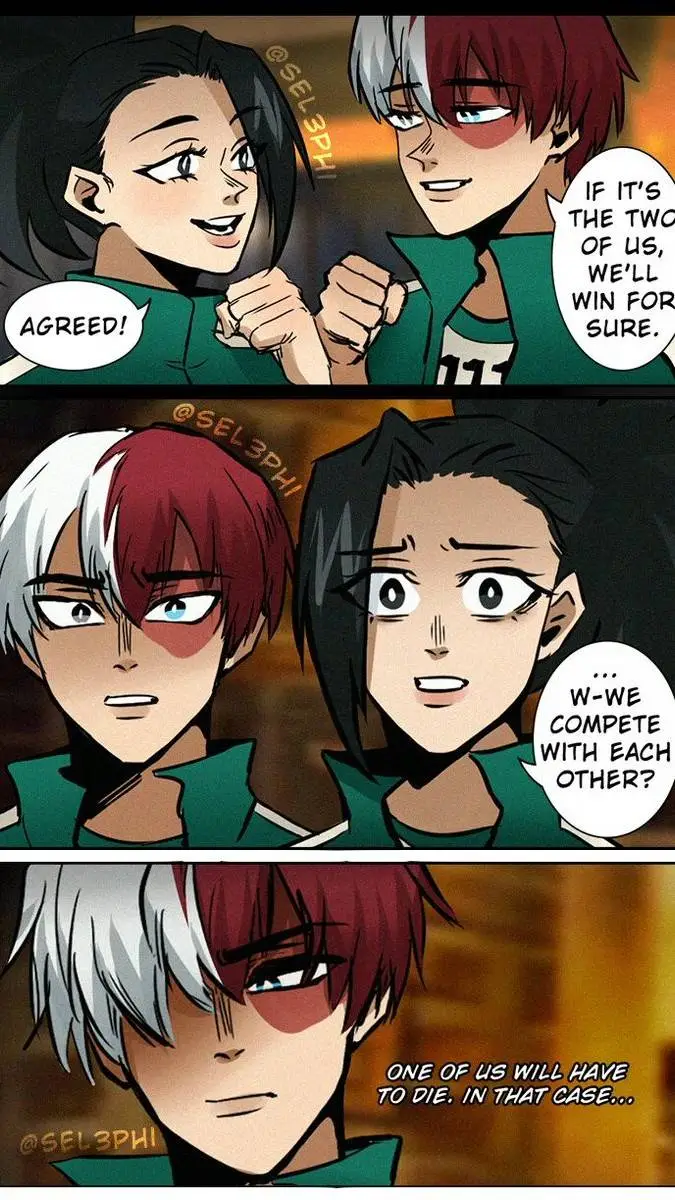 ai character: Shoto-Squidgames background