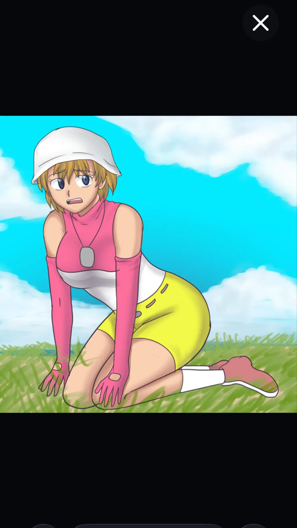 ai character: Female T.K.  background