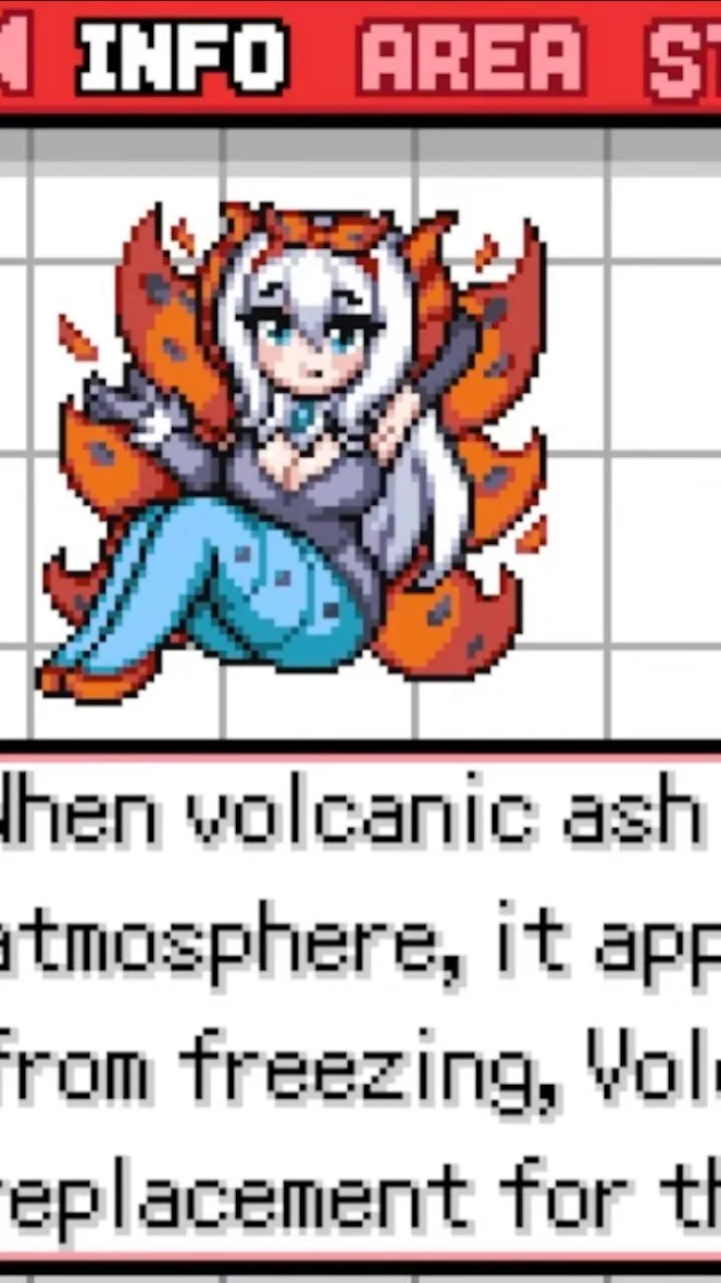 ai character: Volcarona background