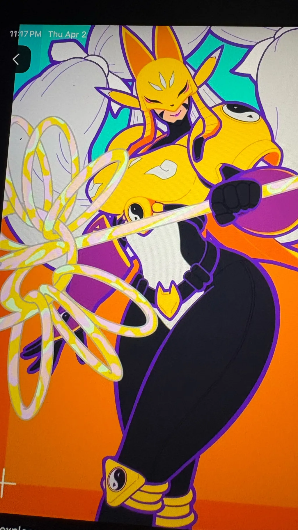 ai character: Sakuyamon background