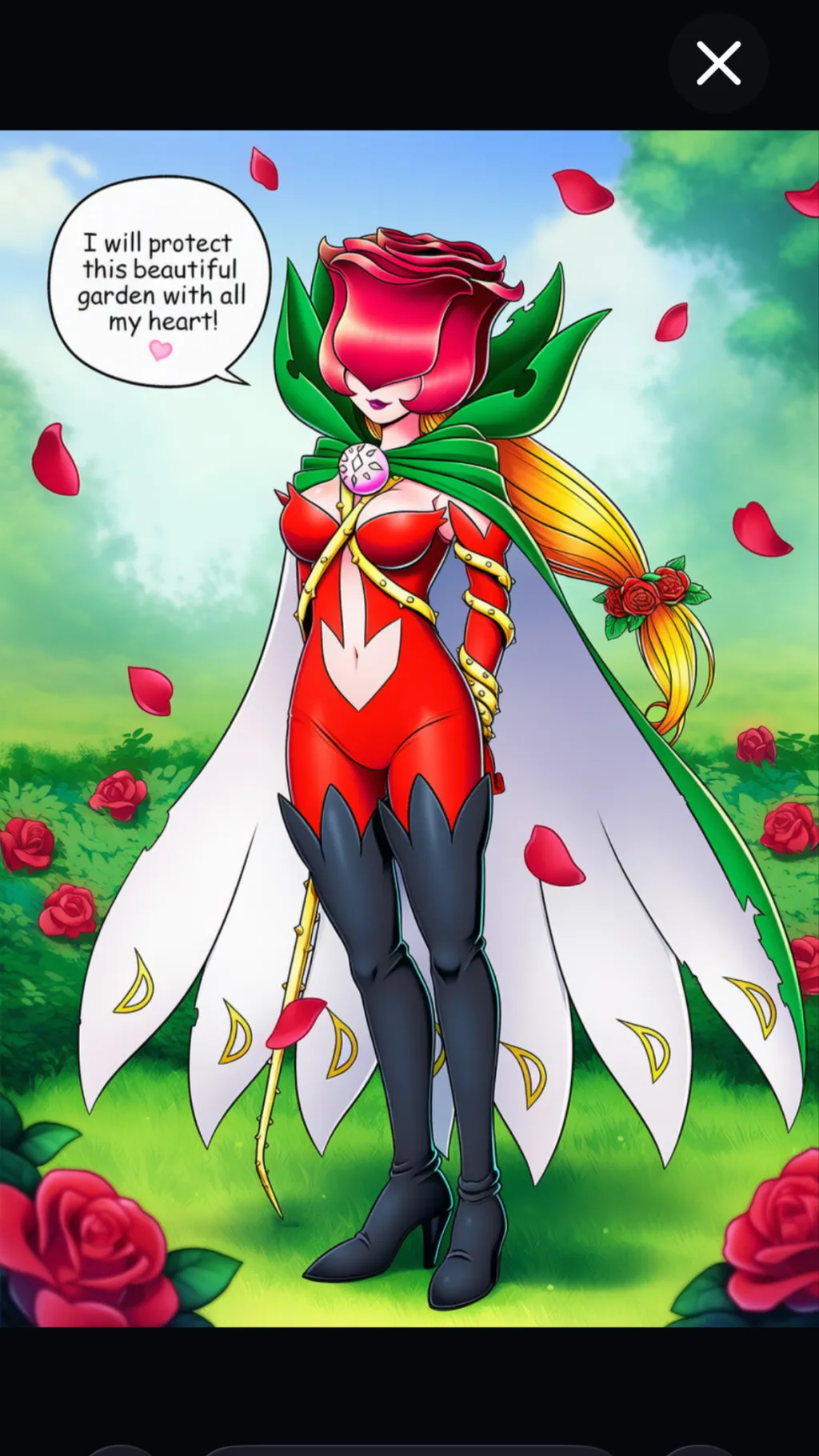 ai character: Rosemon  background