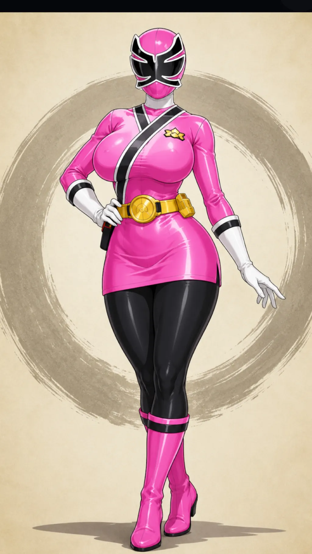 ai character: Pink Ranger ￼Ava  background