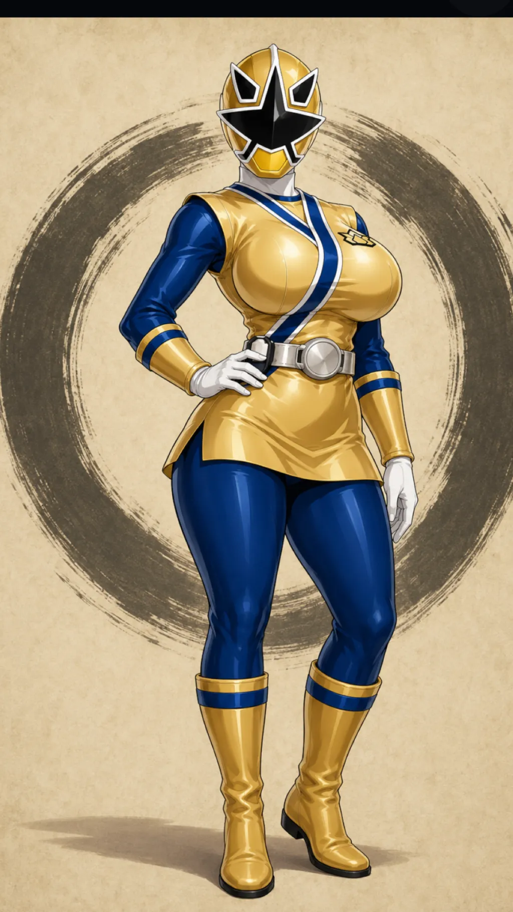 ai character: Gold Ranger mia background