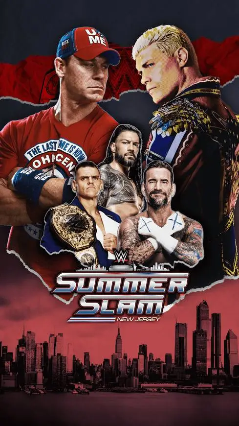 ai character: WWE summer slam  background