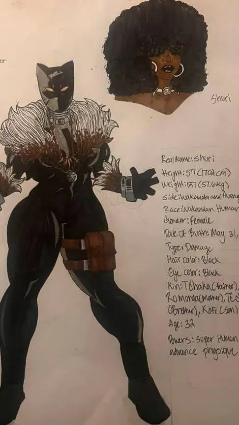 ai character: Shuri background