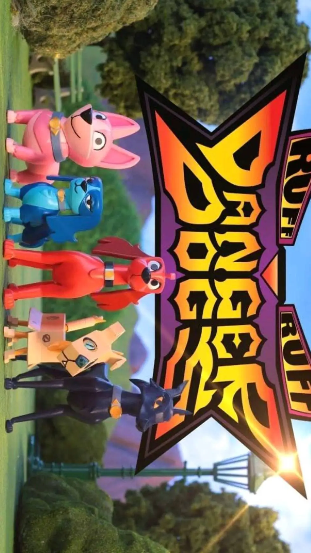 ai character: RuffRuffDanger Dog background