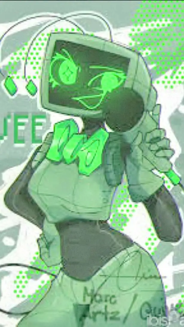 ai character: vee's game show background