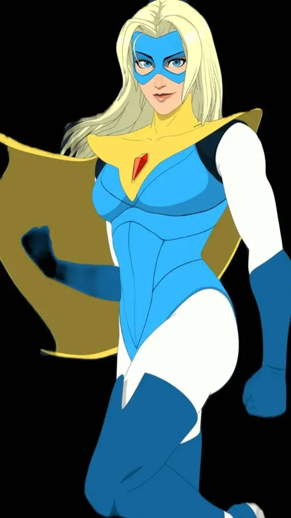 ai character: Blonde Blazer background