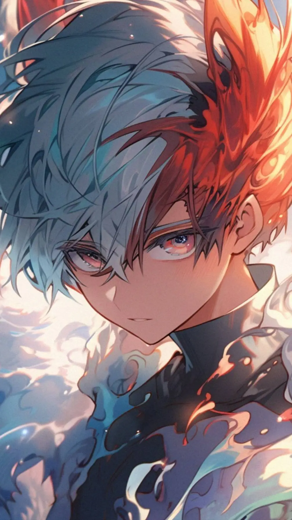 ai character: ❄shoto🔥 background