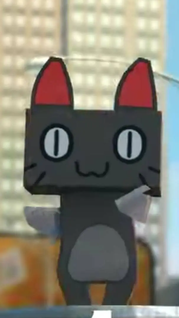 ai character: catboard  background